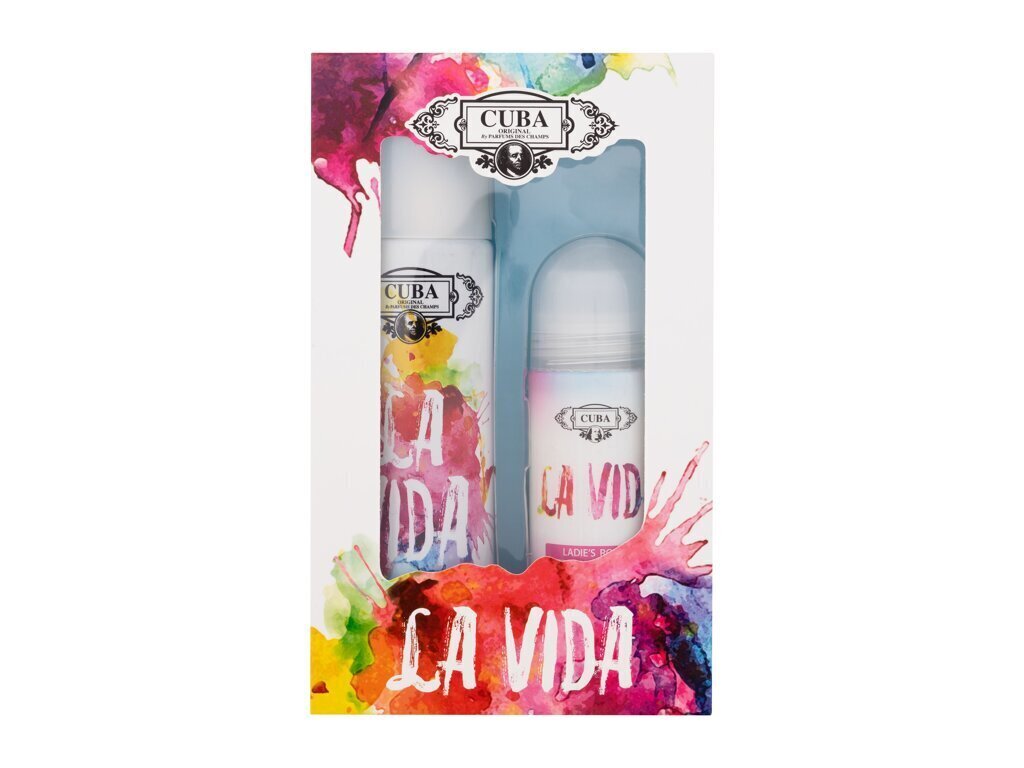 Setti naisille Cuba La Vida: EDT 100 ml + roll-on deodorantti, 50 ml hinta ja tiedot | Naisten hajuvedet | hobbyhall.fi