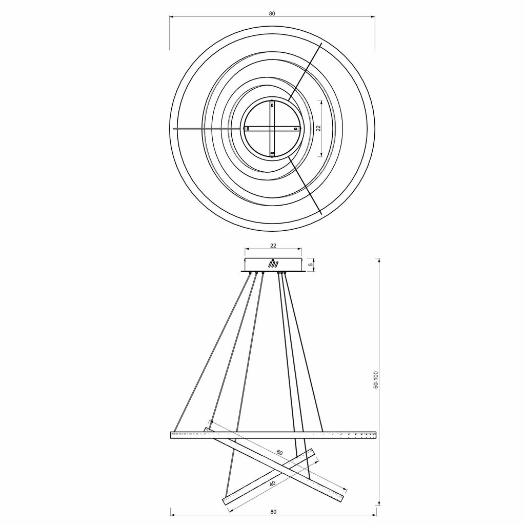 Milagro-riippuvalaisin Galaxia Black hinta ja tiedot | Riippuvalaisimet | hobbyhall.fi