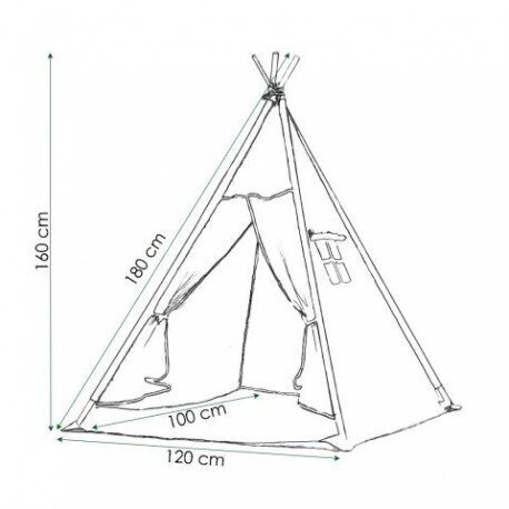 Lasten intiaaniteltta tyynyillä Springos, 160x120x100 cm hinta ja tiedot | Lasten leikkimökit ja -teltat | hobbyhall.fi