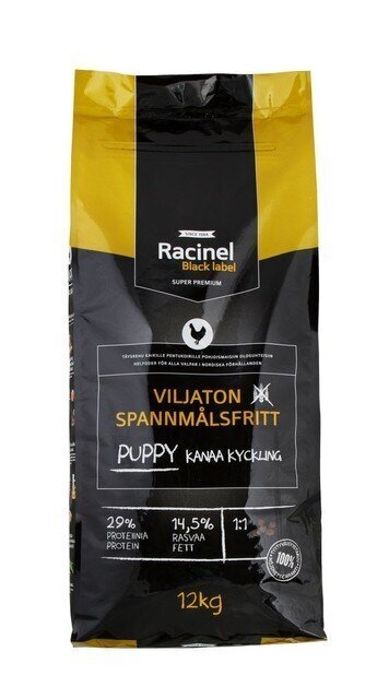 RACINEL PUPPY TÄYSRAVINTO KANA 12KG hinta ja tiedot | Koiran kuivaruoka | hobbyhall.fi