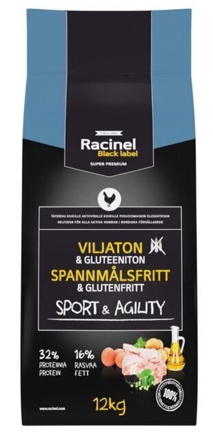 RACINEL KOIRAN TÄYSRAVINTO SPORT/AGILITY 12KG hinta ja tiedot | Koiran kuivaruoka | hobbyhall.fi