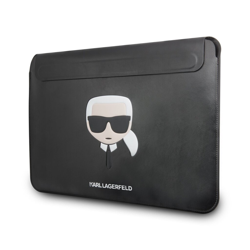 Karl Lagerfeld Head Embossed Computer Sleeve tietokoneen suojus 13/14" musta hinta ja tiedot | Tietokonelaukut | hobbyhall.fi