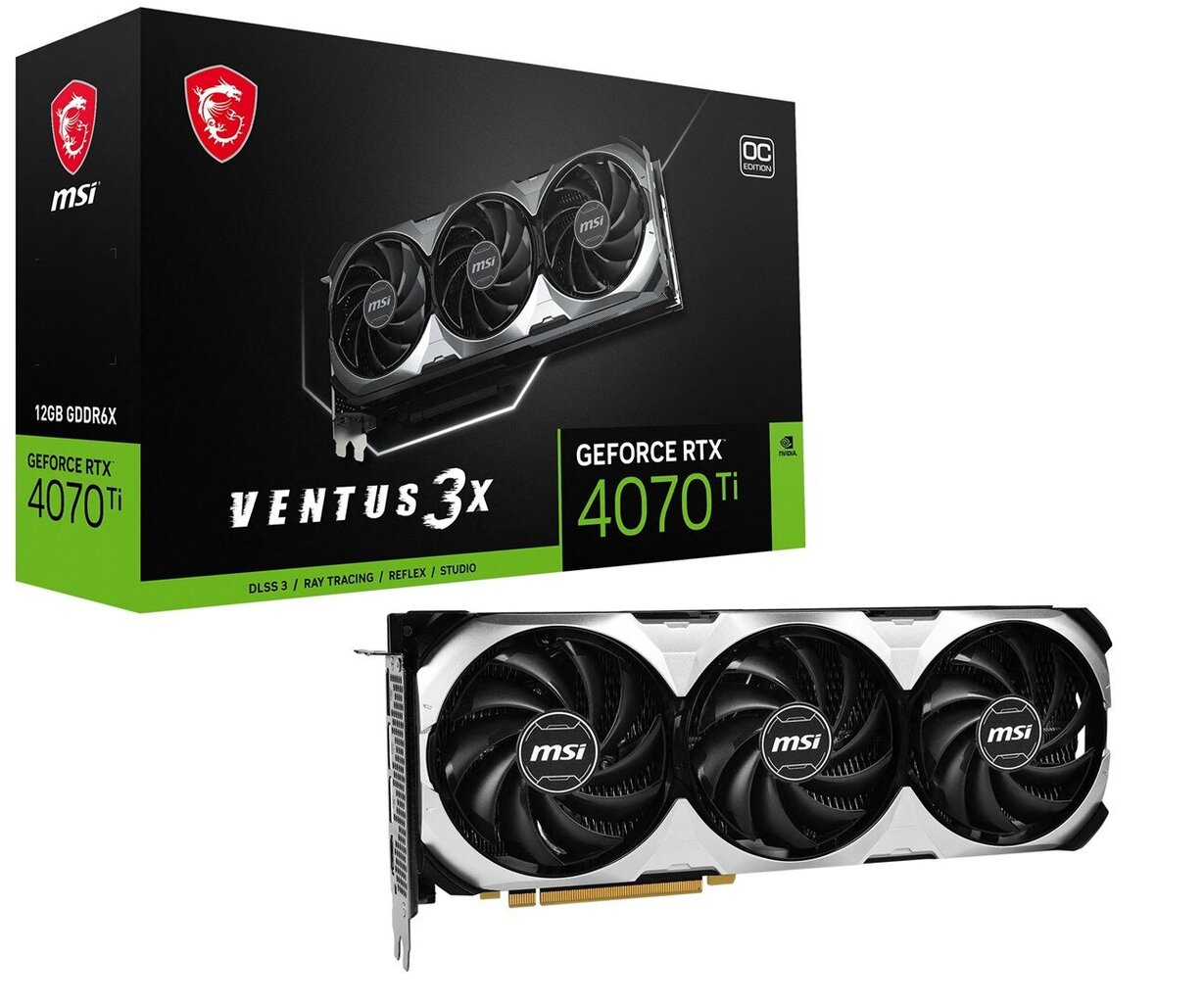 MSI GeForce RTX 4070 Ti VENTUS 3X 12G OC hinta ja tiedot | Näytönohjaimet | hobbyhall.fi