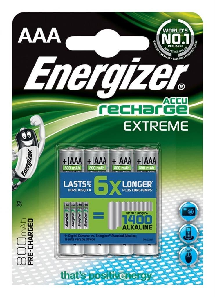 Energizer Extreme, AAA, HR, 4 kpl hinta ja tiedot | Paristot | hobbyhall.fi