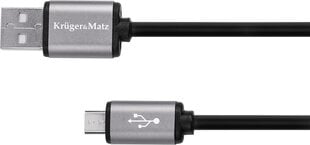 Kruger&Matz USB-A – microUSB, 1,8 m, KM1236 hinta ja tiedot | Kruger & Matz Puhelimet, älylaitteet ja kamerat | hobbyhall.fi