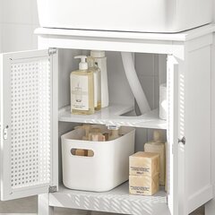 Kylpyhuonekaappi SoBuy BZR35-W, valkoinen hinta ja tiedot | Kylpyhuonekaapit | hobbyhall.fi