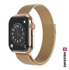 Swissten Metal Apple Watch 1/2/3/4/5/6/SE / 42 mm / 44 mm, kulta hinta ja tiedot | Älykellojen ja aktiivisuusrannekkeiden lisätarvikkeet | hobbyhall.fi