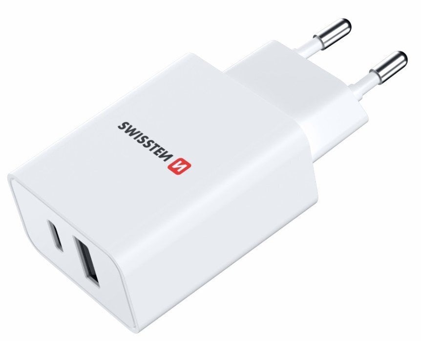 Swissten GaN, USB-C / USB, 3A hinta ja tiedot | Puhelimen laturit | hobbyhall.fi