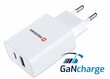 Swissten GaN, USB-C / USB, 3A hinta ja tiedot | Puhelimen laturit | hobbyhall.fi