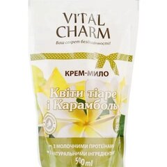 Nestesaippua Vital Charm Tiare Flowers & Starfruit, 500 ml hinta ja tiedot | Vital Charm Hajuvedet ja kosmetiikka | hobbyhall.fi