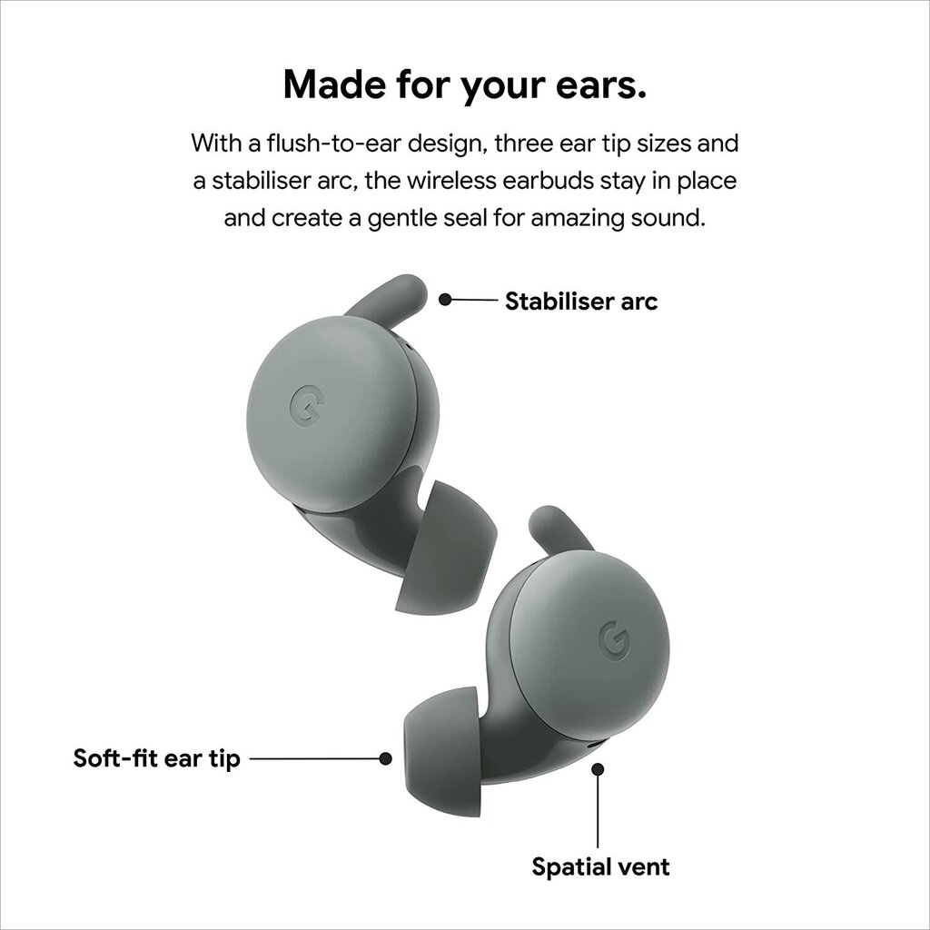 Google Pixel Buds A-sarja, tumma oliivi hinta ja tiedot | Kuulokkeet | hobbyhall.fi