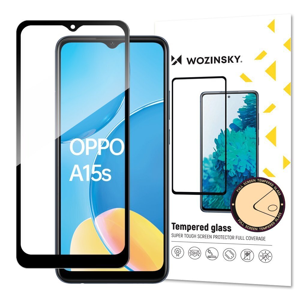 Wozinsky Oppo A15s / A15 black hinta ja tiedot | Näytönsuojakalvot ja -lasit | hobbyhall.fi