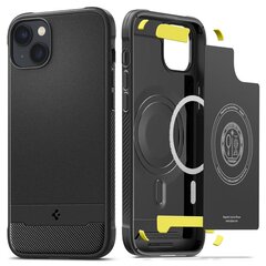 Spigen Rugged Armor iPhone 14 Black hinta ja tiedot | Puhelimen kuoret ja kotelot | hobbyhall.fi