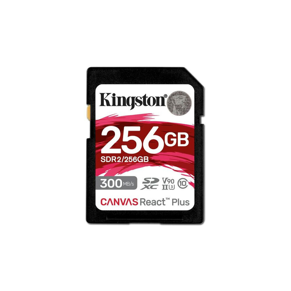 Muistikortti Kingston Canvas React Plus SD 256GB hinta ja tiedot | Puhelimen muistikortit | hobbyhall.fi
