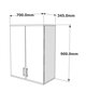 Kylpyhuoneen seinäkaappi Kalune Design 745(I), valkoinen hinta ja tiedot | Kylpyhuonekaapit | hobbyhall.fi