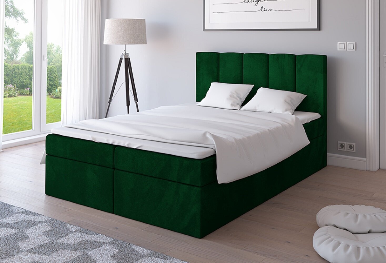 Sänky Italia 160x200 cm, vihreä hinta ja tiedot | Sängyt | hobbyhall.fi