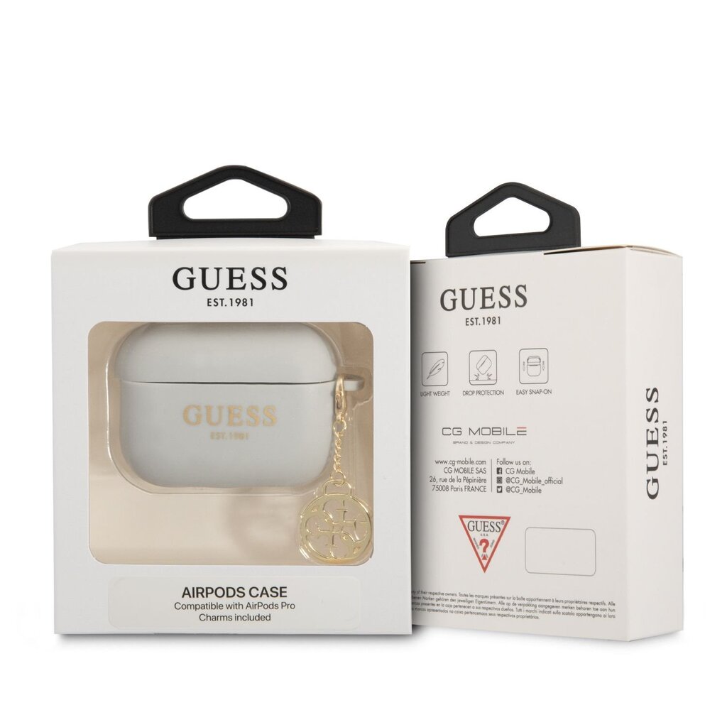 Guess 4G Charms silikonikotelo Airpods Pro:lle, harmaa hinta ja tiedot | Kuulokkeet | hobbyhall.fi