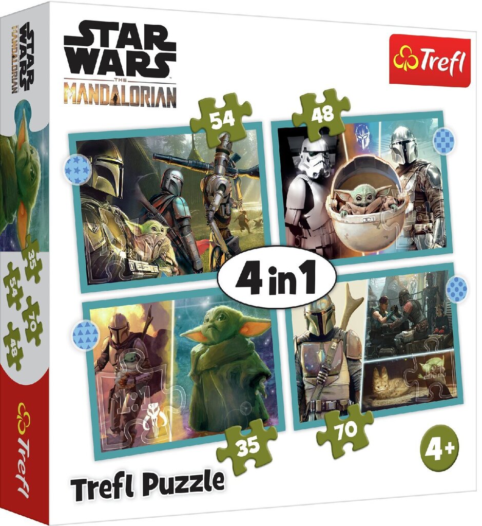 4 palapelin setti "Mandalorian" Trefl hinta ja tiedot | Palapelit | hobbyhall.fi