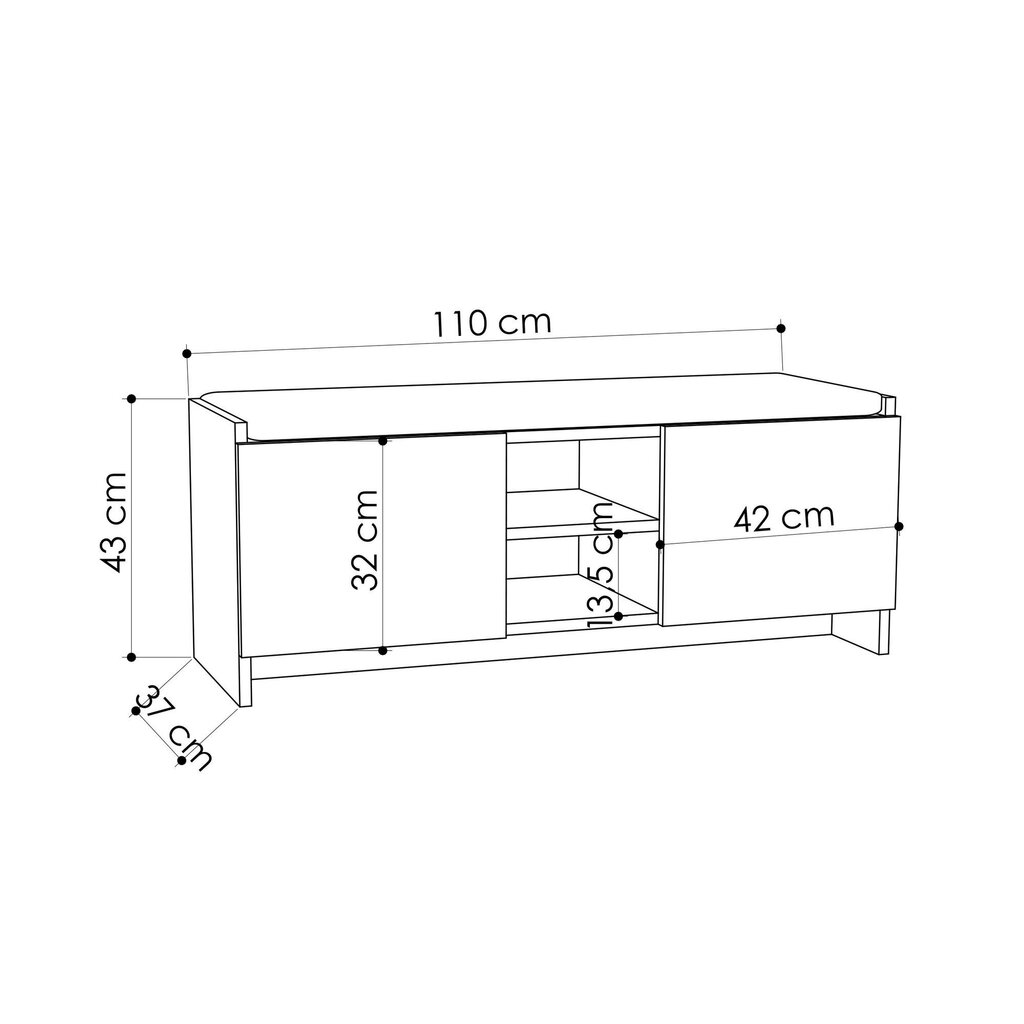 Kenkäkaappi Kalune Design 776, ruskea hinta ja tiedot | Kenkäkaapit ja -hyllyt | hobbyhall.fi