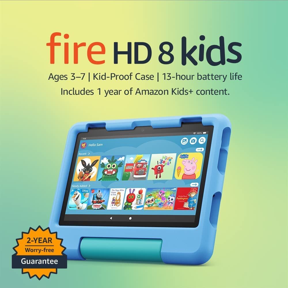 Tabletti Amazon Fire HD 8 Kids 32gb sininen hinta ja tiedot | Tabletit | hobbyhall.fi