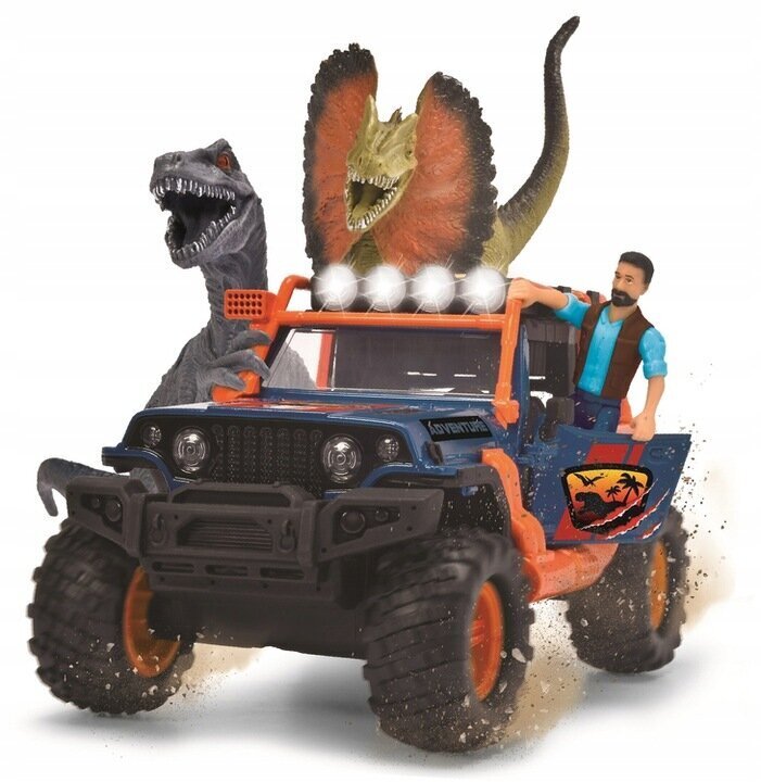 Dickie Toys Jeepster, komentaja ja dinosaurus 3837024 hinta ja tiedot | Poikien lelut | hobbyhall.fi