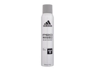 Suihkedeodorantti miehille Adidas Pro Invisible 48h, 200 ml hinta ja tiedot | Deodorantit | hobbyhall.fi