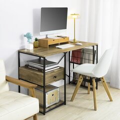 Työpöytä SoOsta FWT61-N, ruskea hinta ja tiedot | SoBuy Toimistokalusteet | hobbyhall.fi
