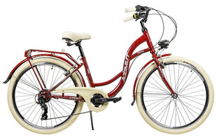 Kaupunkipyörä AZIMUT Vintage TX-7 26 "2023, punainen hinta ja tiedot | Polkupyörät | hobbyhall.fi