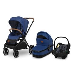 Lionelo Mika 3in1 lastenrattaat, blue navy hinta ja tiedot | Vaunut ja rattaat | hobbyhall.fi