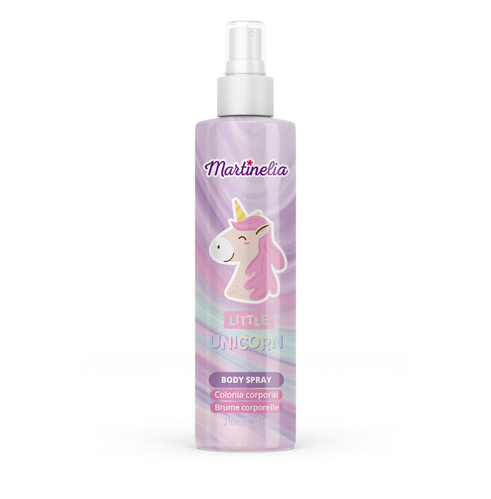 Hedelmäntuoksuinen vartalosuihke lapsille Martinelia Body Spray Unicorn, 210 ml hinta ja tiedot | Lasten ja äitiysajan kosmetiikka | hobbyhall.fi