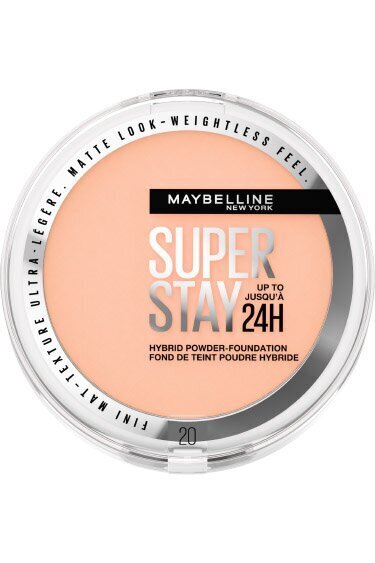 Maybelline New York SuperStay 24H Hybrid puuteri No. 20, 9 g hinta ja tiedot | Meikkivoiteet ja puuterit | hobbyhall.fi