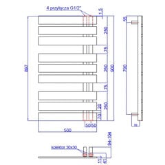 Instal Projekt Pyyhekuivain, Nameless 90/50, musta hinta ja tiedot | Instal Projekt Kodin remontointi | hobbyhall.fi