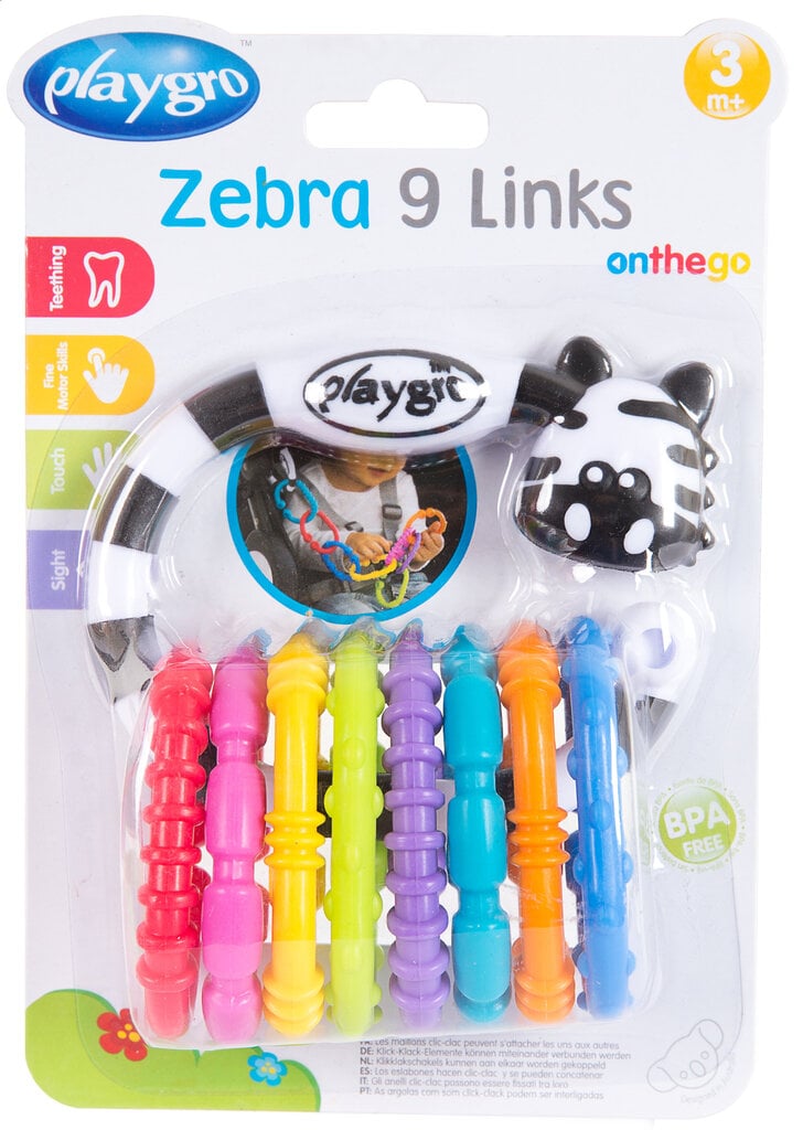 PLAYGRO roikkuva lelu Zebra hinta ja tiedot | Vauvan lelut | hobbyhall.fi