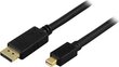 Deltaco DP-1121, DisplayPort, Mini DisplayPort, 2m hinta ja tiedot | Kaapelit ja adapterit | hobbyhall.fi