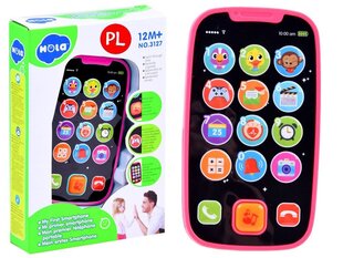 Lasten interaktiivinen puhelin, vaaleanpunainen. hinta ja tiedot | Vauvan lelut | hobbyhall.fi
