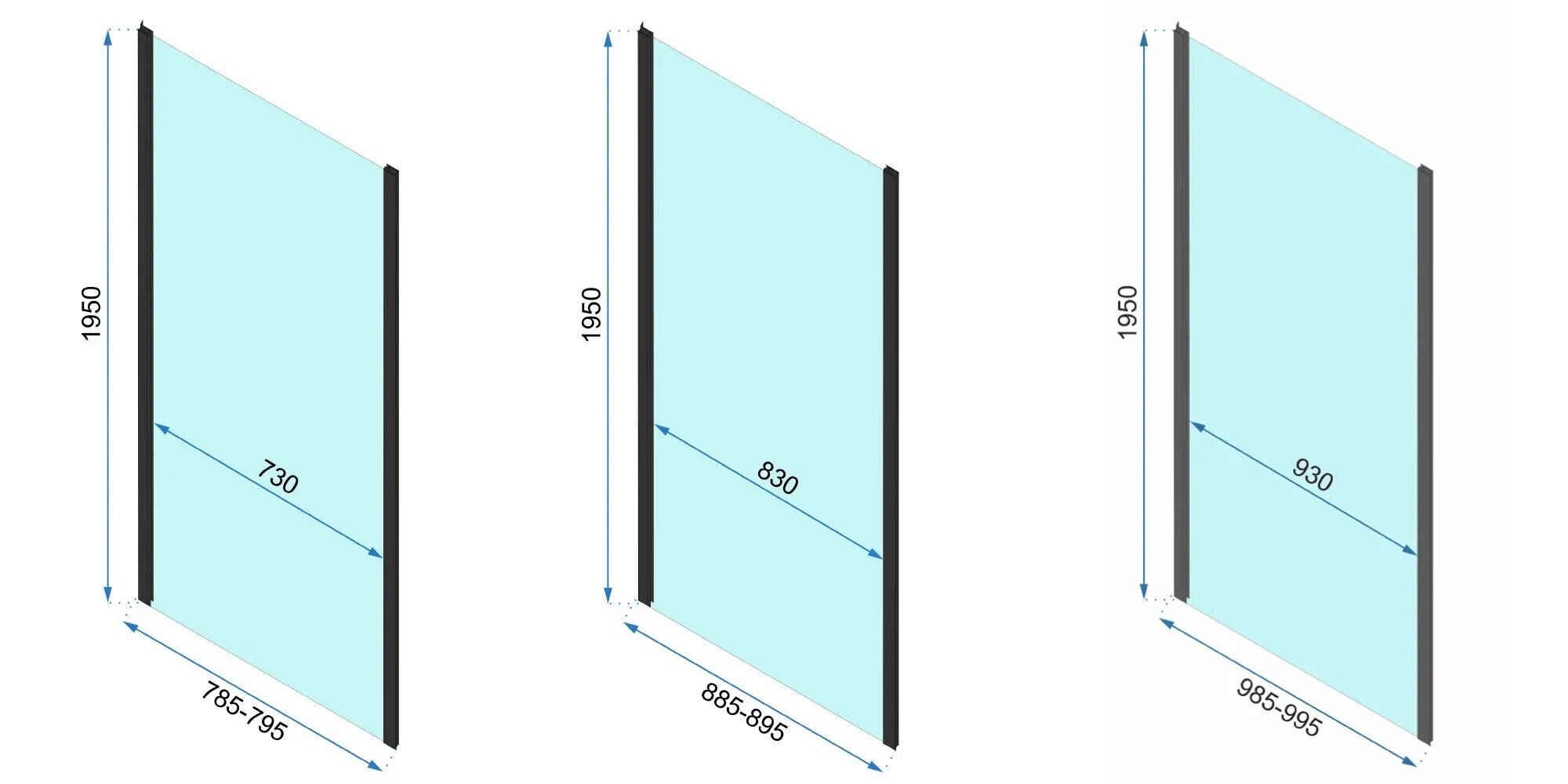 Suihkukaappi REA Rapid Swing Musta, 100x80,90,100 cm, 100x80,90,100 cm. hinta ja tiedot | Suihkukaapit ja suihkunurkat | hobbyhall.fi