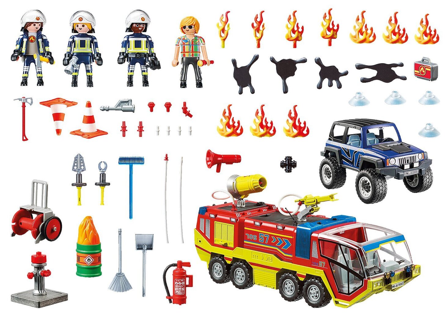 70557 PLAYMOBIL® City Action, paloauto ja palava jeep hinta ja tiedot | LEGOT ja rakennuslelut | hobbyhall.fi