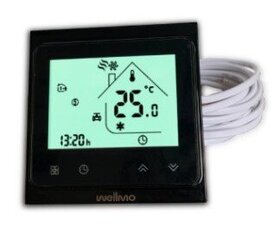 Wellmo MAT -lattialämmitysverkko ( koko 2 m2 ) + ohjelmoitava Wellmo WTH-51.36 NEW BLACK -termostaatti, musta hinta ja tiedot | Lattialämmitys | hobbyhall.fi