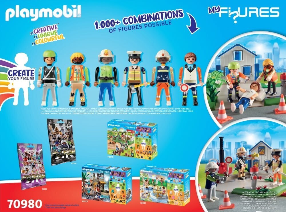 70980 PLAYMOBIL® My Figures, pelastustehtävä hinta ja tiedot | LEGOT ja rakennuslelut | hobbyhall.fi