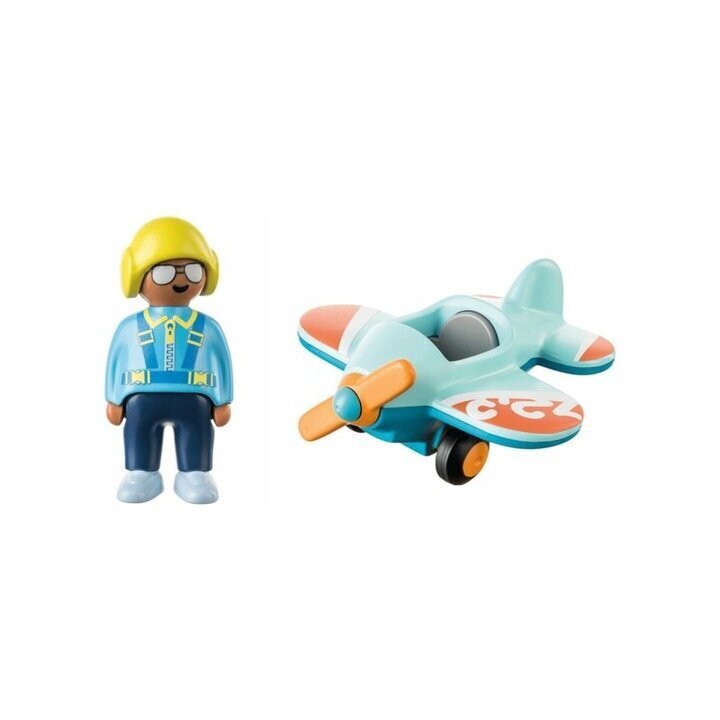 71159 PLAYMOBIL® 1.2.3 - Lentokone hinta ja tiedot | LEGOT ja rakennuslelut | hobbyhall.fi