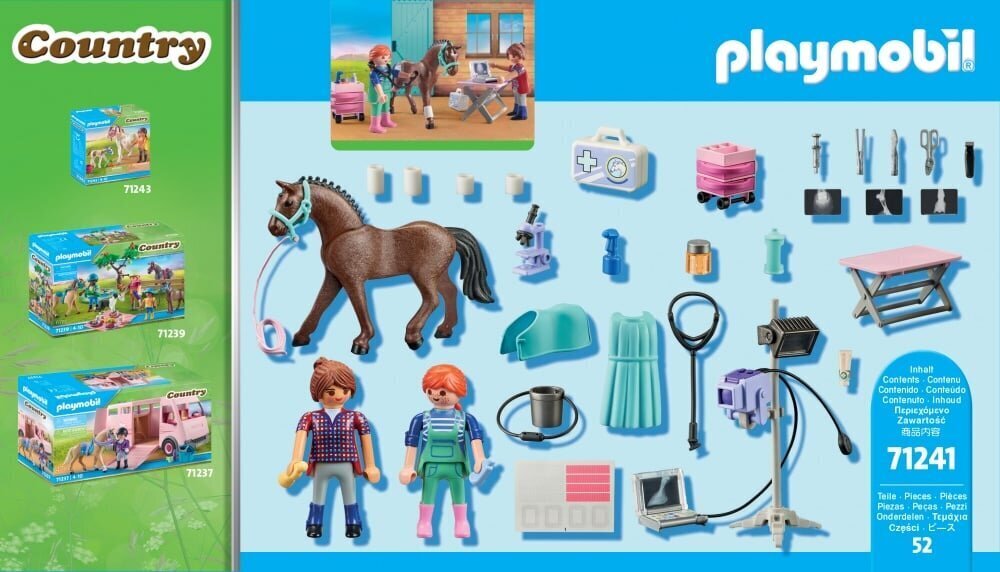 71241 PLAYMOBIL® Country, Hevoseläinlääkäri hinta ja tiedot | LEGOT ja rakennuslelut | hobbyhall.fi