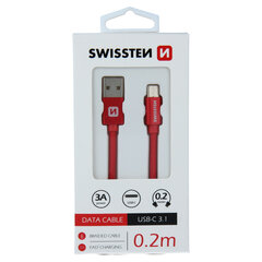 Swissten Textile, USB-C, 20 cm hinta ja tiedot | Puhelinkaapelit | hobbyhall.fi