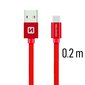 Swissten Textile, USB-C, 20 cm hinta ja tiedot | Puhelinkaapelit | hobbyhall.fi