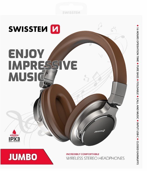 Swissten Jumbo FM / AUX hinta ja tiedot | Kuulokkeet | hobbyhall.fi