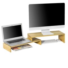Kannettava tietokonepöytä SoBuy BBF07-N, ruskea hinta ja tiedot | Tietokonepöydät ja työpöydät | hobbyhall.fi