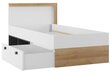 Szynaka Meble Riva 50, 90x200 cm, tammen / valkoisen värinen sänky hinta ja tiedot | Lastensängyt | hobbyhall.fi
