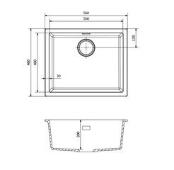 REGINOX Amsterdam 50, Caffe Silvery graniittiallas hinta ja tiedot | Keittiöaltaat | hobbyhall.fi