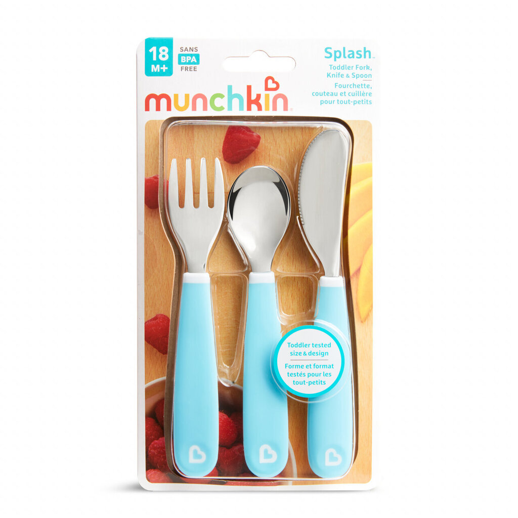 Munchkin Splash 90253, sininen, 3 kpl hinta ja tiedot | Vauvan ja lasten astiat | hobbyhall.fi