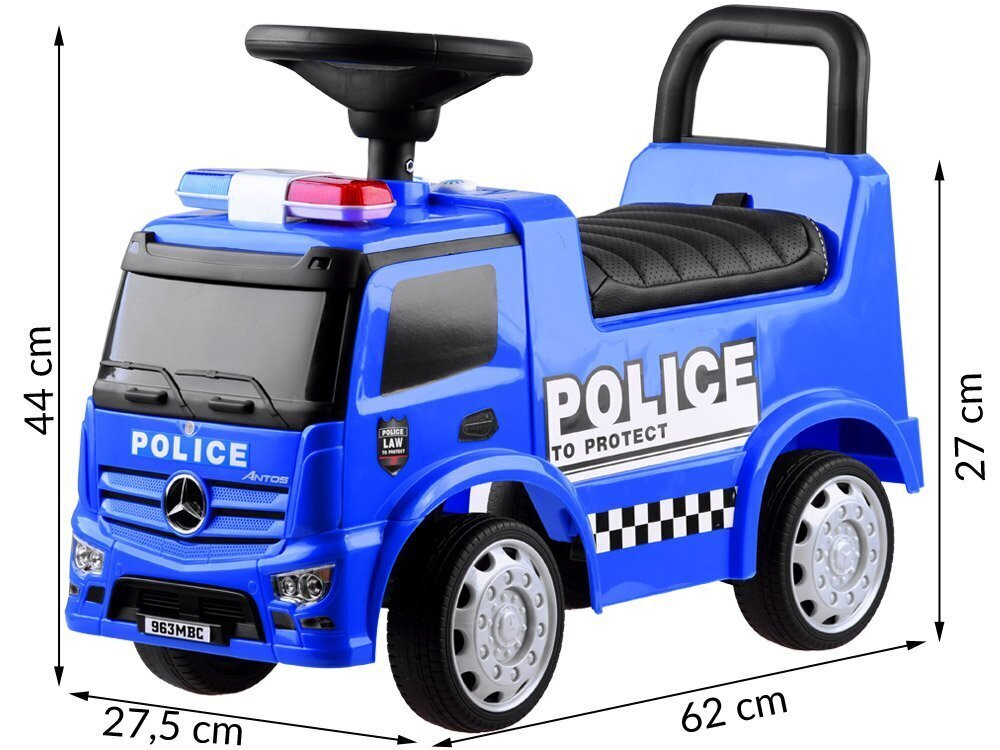 Potkuauto Mercedes Police, sininen hinta ja tiedot | Vauvan lelut | hobbyhall.fi