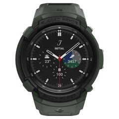 Spigen Rugged Armor Pro, Galaxy Watch 4 Classic 46mm Military green hinta ja tiedot | Älykellojen ja aktiivisuusrannekkeiden lisätarvikkeet | hobbyhall.fi